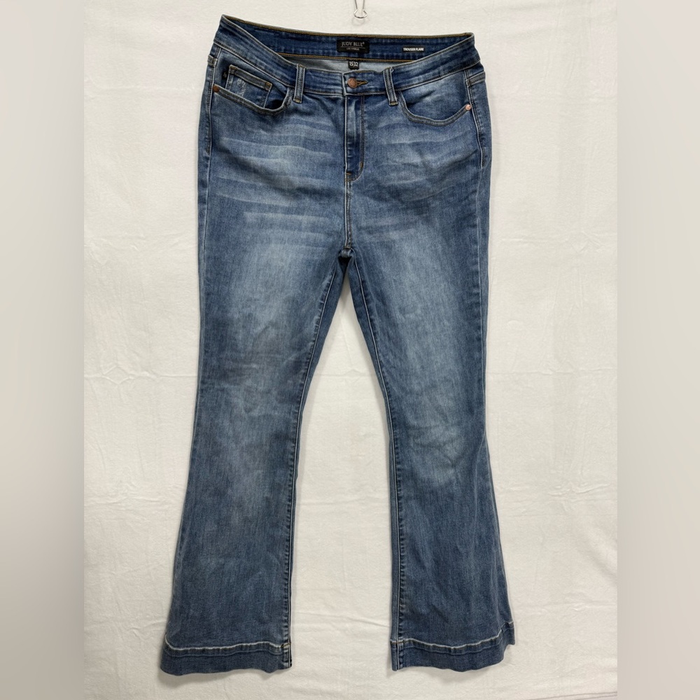 Judy Blue Trouser Flare Jeans in Classic Blue 15/32
